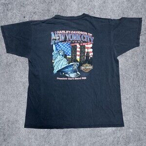 Vintage Distressed New York 9/11 Shirt w/ Hole XL